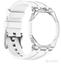 Cinturino AP Swatch bianco trasparente silicone Ki