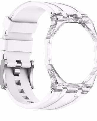 Cinturino AP Swatch bianco trasparente silicone Ki