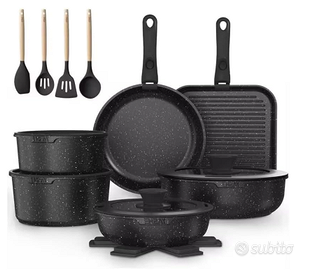 YASHE set di pentole 21 pezzi manici staccabili