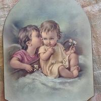 quadro angioletto legno