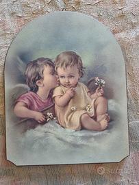 quadro angioletto legno