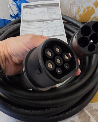 Cavo Ricarica 22kW 32A Volex Tipo 2 6mt Nuovo