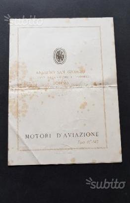 ANSALDO Motori Aviazione Tipo 4E-145 depliant