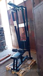 Leg curl e lat machine silver
