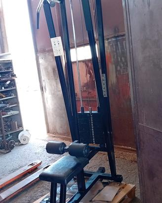 Leg curl e lat machine silver