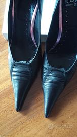 Decollete di nappa nere nuove