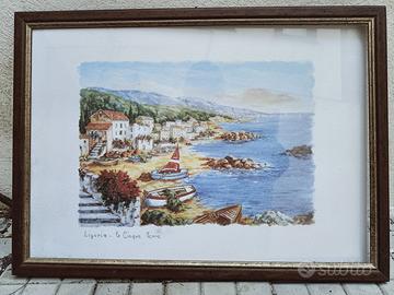 Quadro Liguria paesaggio marino Le cinque Terre