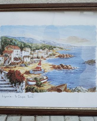 Quadro Liguria paesaggio marino Le cinque Terre