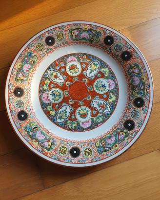 Piatto decorativo porcellana cinese hand painted