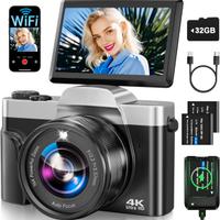 Macchina Fotografica Digitale con WiFi, 4K 64MP