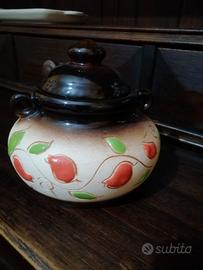 Zuppiera/Legumiera Rustica in Ceramica Dipinta a M