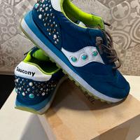 Sneakers Saucony jazz pelle e strass