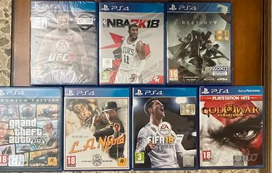 Lotto 7 giochi Ps4 : GTA V, God of War, L.A. Noire