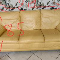 divano 3 posti in vera pelle 