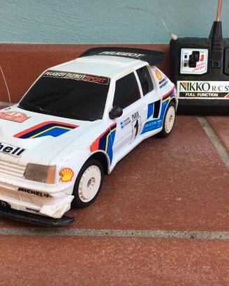 NIKKO Peugeot 205 1/16 Vintage 1986