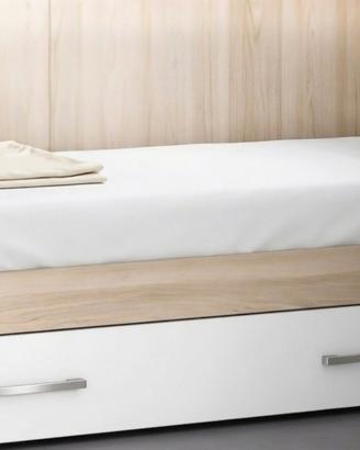 Letto singolo con cassettone 2⁰ letto.