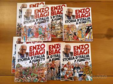 8 Volumi "Storia d'Italia a fumetti", Enzo Biagi