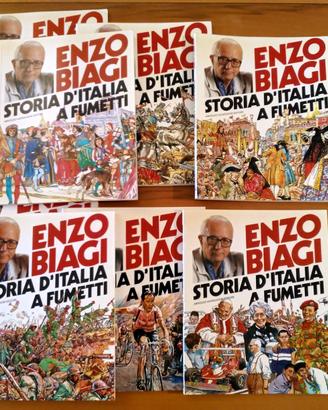 8 Volumi "Storia d'Italia a fumetti", Enzo Biagi
