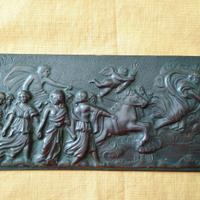 Piastra in bronzo fine '800 "Il carro dell'Aurora"