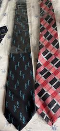 2 cravatte jves saint laurent seta
