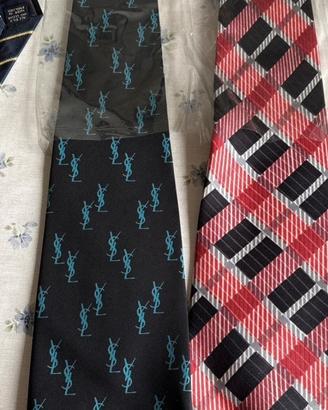 2 cravatte jves saint laurent seta