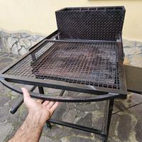 Griglia Bbq Barbecue Legno/Carbone Artigianale