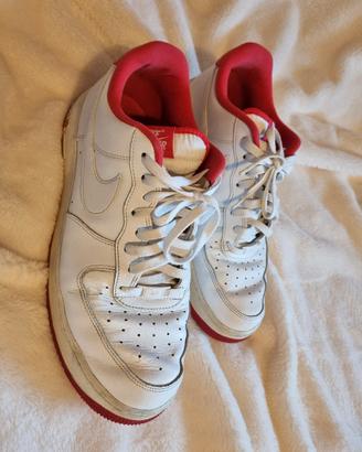 Nike Air Force 1 Low - Bianche/Rosse - Taglia 46