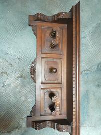 appendiabiti da parete in legno vintage 