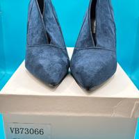 Scarpe donna décolleté in camoscio blu taglia 40