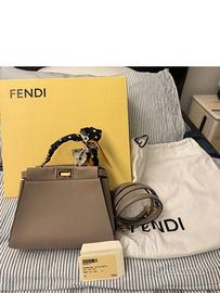 Fendi Peekaboo Mini tortora NUOVA full set