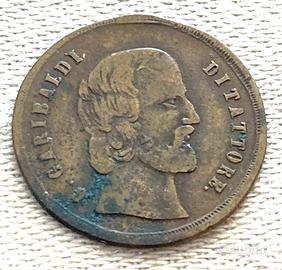 Gettone Patriottico Risorgimento 1860 Garibaldi