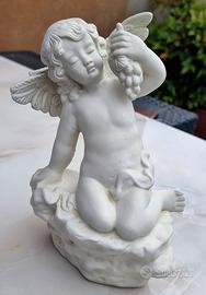 Statuetta Angelo con Grappolo d'Uva, 25 cm
