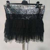 Gonna nera in tulle e paiettes 