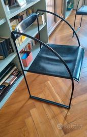 4 sedie pranzo in pelle design ICF