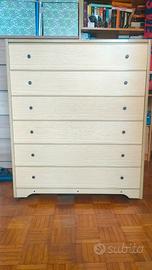 Finta cassettiera Mobile letto Paggetto beige.