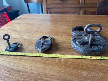 3 Antichi lucchetti (piccolo,medio,grande)