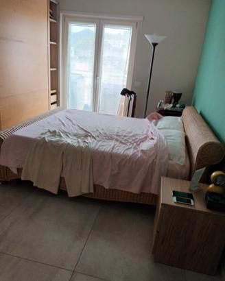 Struttura letto in rattan
