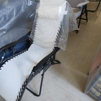 Sdraio reclinabile professionale bianca pieghevole