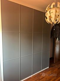 Armadio ikea pax ante grigio scuso