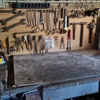 BANCO-Tavolo da officina con morsa acciaio