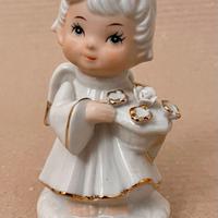 Statuetta Porcellana Capodimonte Angelo Dipinto a