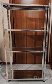SCAFFALE  4 RIPIANI 75x30x145 cm PORTATA 160Kg