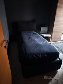 Letto singolo 90x200 con  ampio contenitore 