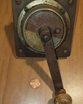 Parte superiore di un vintage macinino per caffè