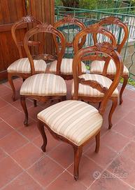 Set 6 sedie in legno massello (vintage retrò)