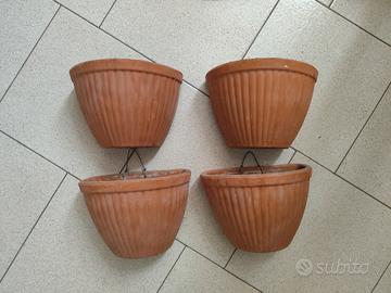 Set 4 vasi terracotta appendibili