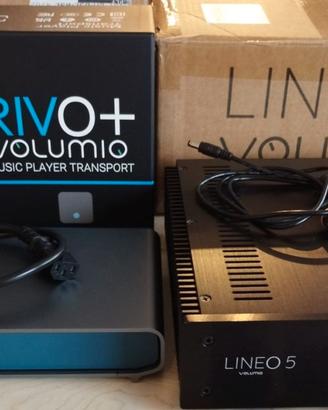 Streamer Volumio Rivo+ con alimentatore Lineo5