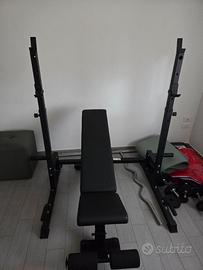 Panca inclinabile(decathlon) + rack