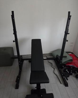 Panca inclinabile(decathlon) + rack