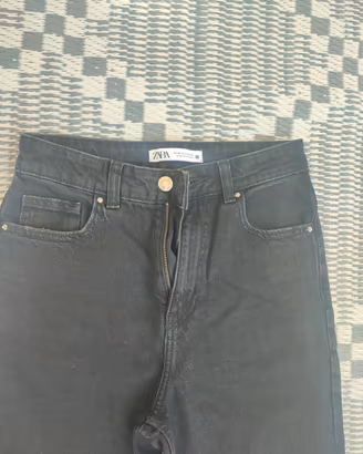 Jeans Zara neri donna vita alta taglia XXS IT36